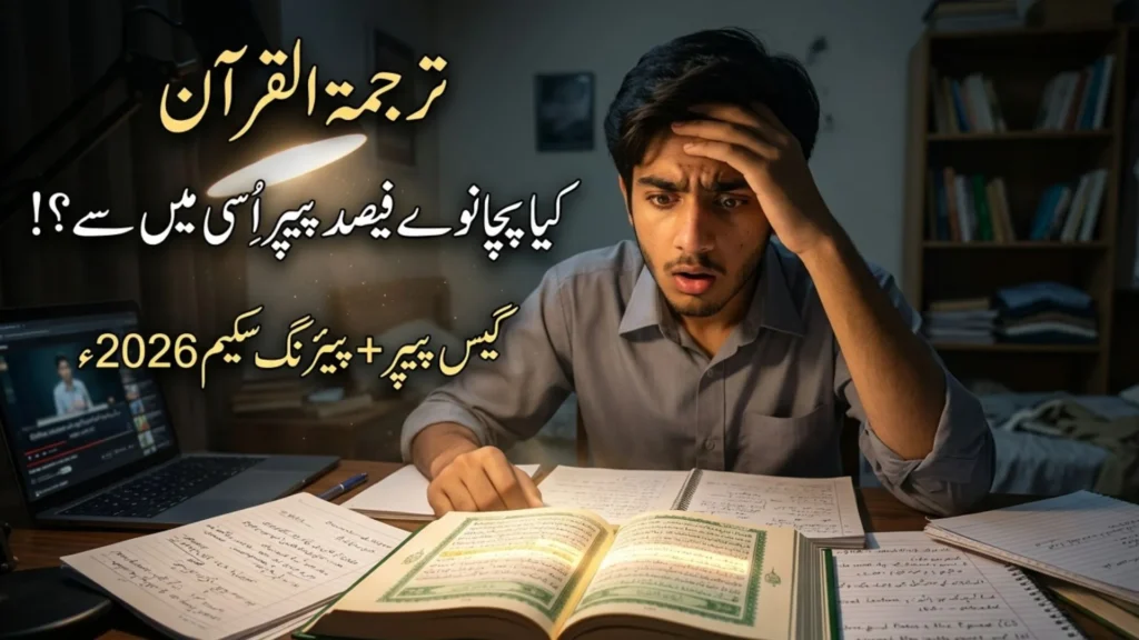 Tarjuma Tul Quran 9th Class Pairing Scheme & Guess Papers 2026 PDF Download